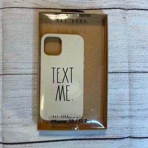 NWT Rae Dunn Iphone 12/12 Pro White Case "Text Me"